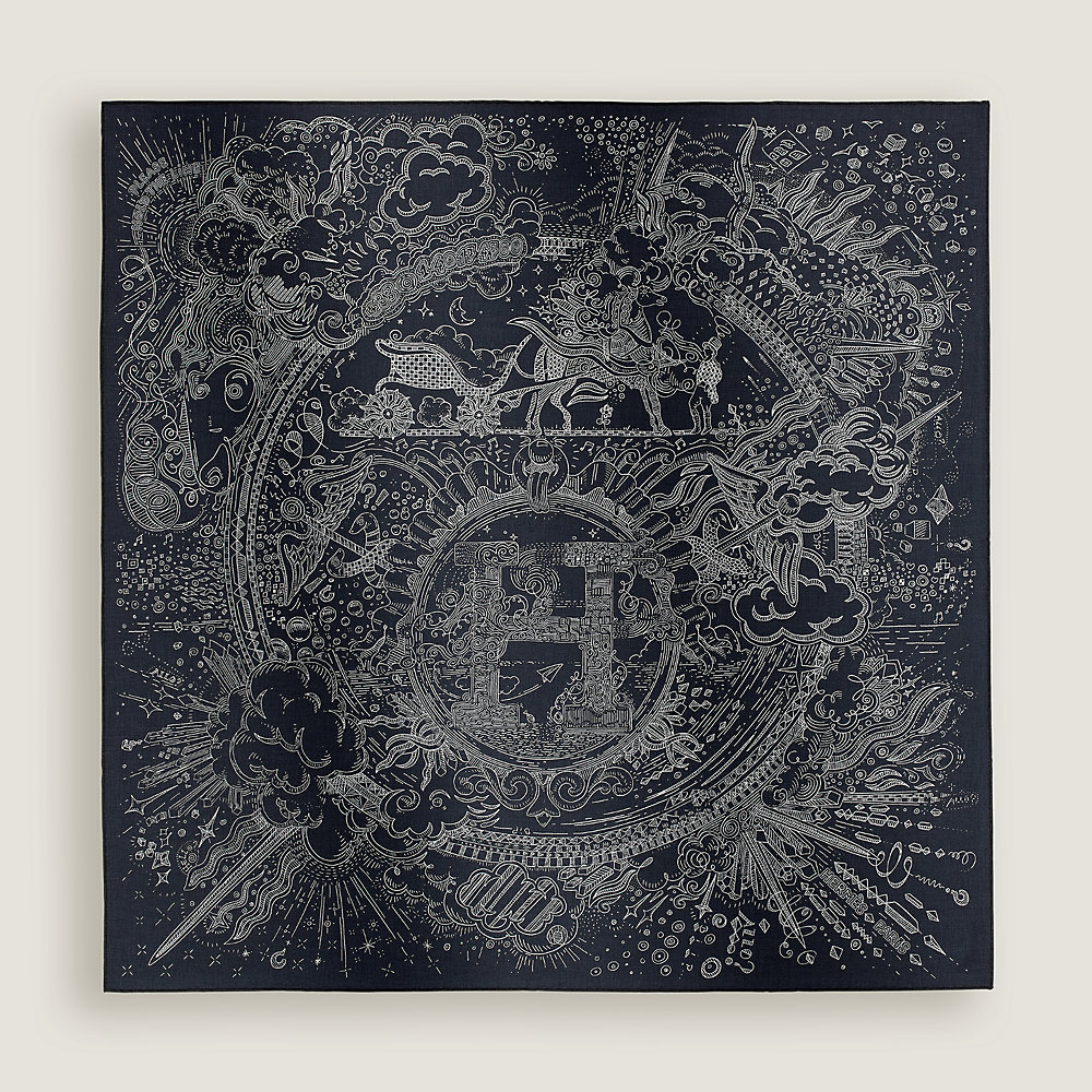 HERMES-PARIS 100%カシミヤ アンサンブル（訳あり） HERMES 】カシミヤ100％ サングルアブックル マフラー (HERMES